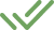 Double green checkmark logo on dark background